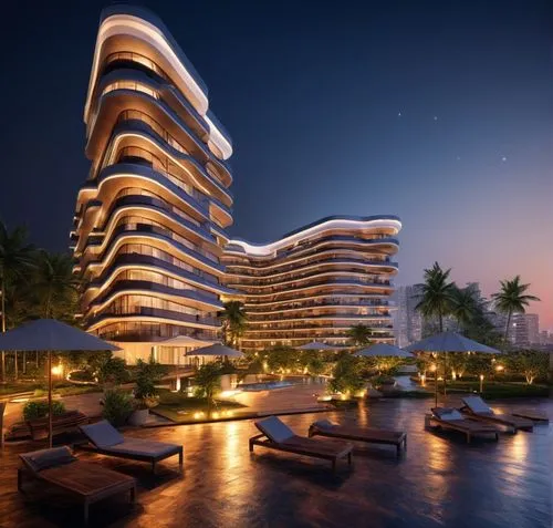 i want to design ultramodern,a building with lots of windows and chairs near water,largest hotel in dubai,damac,penthouses,habtoor,jumeirah beach hotel,lodha,Photography,General,Natural