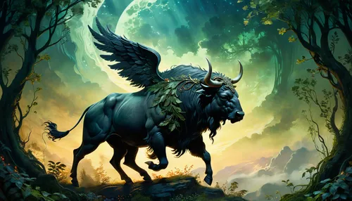 black horse,pegasus,forest dragon,fantasy art,fantasy picture,bronze horseman,gryphon,unicorn background,unicorn art,mythical creature,constellation unicorn,unicorn,the zodiac sign taurus,horoscope taurus,capricorn,black raven,horseman,forest animal,faerie,heroic fantasy,Conceptual Art,Fantasy,Fantasy 05