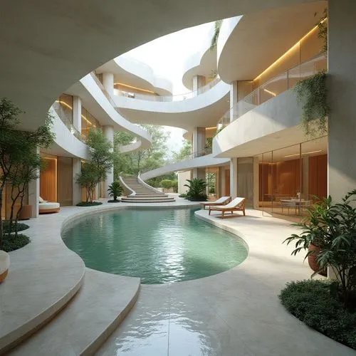 atriums,futuristic architecture,luxury home interior,interior modern design,atrium,fallingwater,seidler,amanresorts,wintergarden,modern architecture,3d rendering,luxury property,tropical house,landscaped,luxury home,mansions,contemporary,intercontinental,shangri,wynn,Photography,General,Realistic