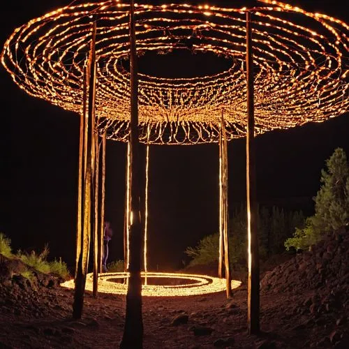 the park at night,kokko,toroidal,quipu,lantern string,illuminated lantern,Photography,Documentary Photography,Documentary Photography 31