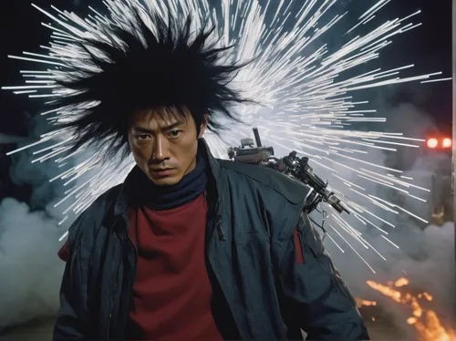 exploding head,jackie chan,kame sennin,detonator,nimbus,fire artist,pyrotechnic,yukio,umiuchiwa,electro,man holding gun and light,explosions,jin deui,explode,fire master,kojima,new world porcupine,choi kwang-do,janitor,kung fu,Photography,Documentary Photography,Documentary Photography 07