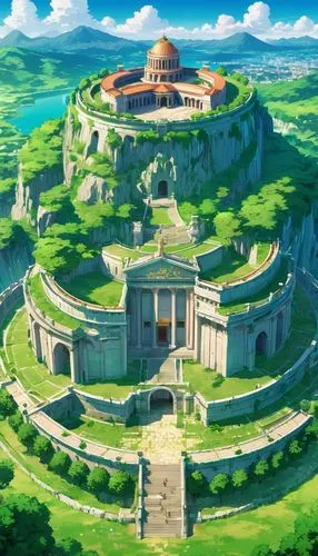 ancient city,artemis temple,italy colosseum,the ancient world,teutoburg,kanto,Illustration,Japanese style,Japanese Style 03