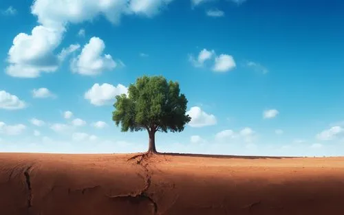 add sky and Tree on bsckground,add shurb on fore ground ,a tree in the middle of a desert with a sky background,cartoon video game background,isolated tree,arid landscape,arid land,desertification,lan