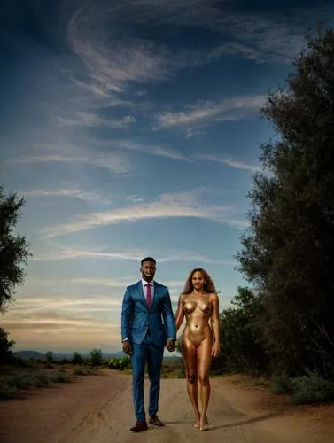 adam and eve,black couple,pre-wedding photo shoot,man and wife,wedding couple,wedding photo