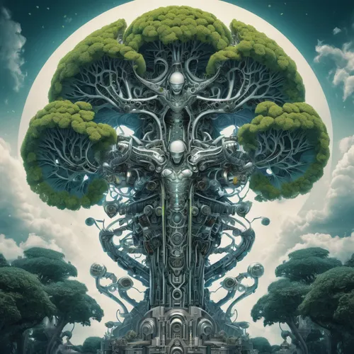 tree of life,tree mushroom,mushroom landscape,celtic tree,magic tree,tree house,treehouse,flourishing tree,fractals art,psychedelic art,pacifier tree,bonsai,the japanese tree,green tree,tree,forest tree,strange tree,mother earth,tree thoughtless,treetop,Conceptual Art,Sci-Fi,Sci-Fi 03