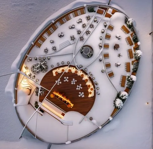 A restaurant covered in snow,wall clock,quartz clock,hanging clock,tower clock,clock face,new year clock,sand clock,old clock,coffee wheel,valentine clock,clock,station clock,radio clock,astronomical 