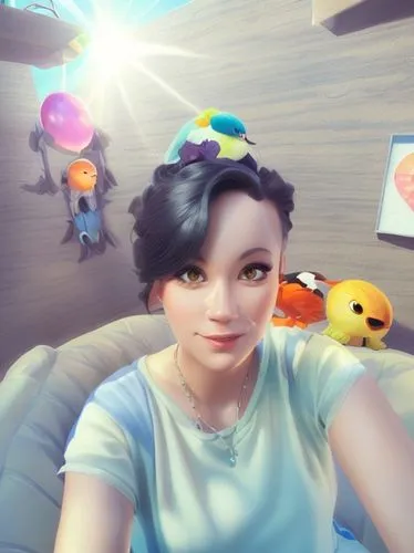 car hop,teacups,retro girl,pixie-bob,kawaii snails,lens flare,retro woman,car dealership,cosmetics counter,3d rendered,pc game,retro style,disney baymax,beauty salon,vendor,salesgirl,marketplace,retro