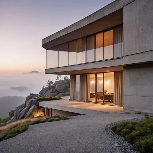 snohetta,dunes house,house in mountains,amanresorts,modern architecture,siza,house in the mountains,modern house,dreamhouse,cliffside,beautiful home,luxury property,exposed concrete,cubic house,tatoosh,cantilevered,malaparte,fresnaye,pilchuck,luxury real estate,Photography,General,Realistic