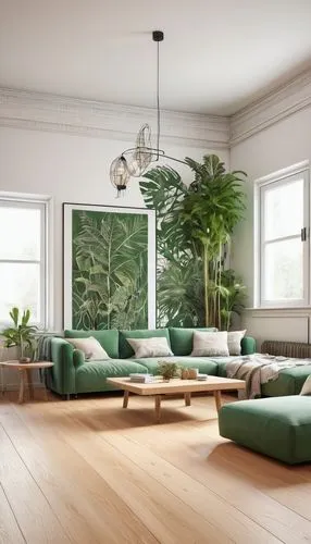 living room,green living,livingroom,modern living room,sitting room,modern decor,danish furniture,apartment lounge,modern minimalist lounge,hardwood floors,houseplant,houseplants,contemporary decor,tropical greens,home interior,ekornes,house plants,sunroom,3d rendering,sofa set,Conceptual Art,Graffiti Art,Graffiti Art 10