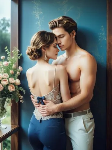 Create an elegant couple in love that will show off your best work.,young couple dressed up in lingerie and underwear posing for advertit,vintage man and woman,maxon,holton,beautiful couple,young coup