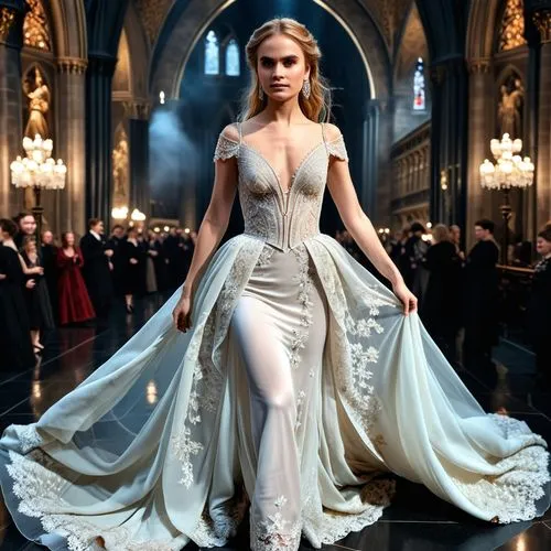 Hermine Jean Granger ( Harry Potter )

Sie geht gerade die Treppen hinter zum Hogwarts Ballsaal in einem atemberaubendem Kleid das teilweise dursichtig ist.
,bridal clothing,bridal party dress,ball go