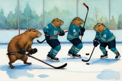 ice bears,ice hockey,silvertips,icehockey,icegators,the bears,Illustration,Paper based,Paper Based 17