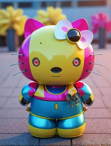 robot colorful,3d teddy,doll cat,hello kitty,cute cartoon character,kidrobot,winnie,3d render,3d model,3d figure,dunny,irabu,the pink panter,pudsey,3d rendered,minimo,mcdull,pixaba,pobjoy,pink cat,beb