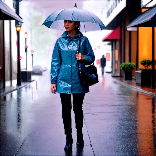 walking in the rain,rainwear,raincoat,blue rain,in the rain,rainy weather,rainy day,rainy,rainswept,drizzly,stormy blue,rainfall,rained,rainiest,gastown,girl walking away,ukrainy,umbrella,umbrella pattern,rain,Conceptual Art,Sci-Fi,Sci-Fi 20