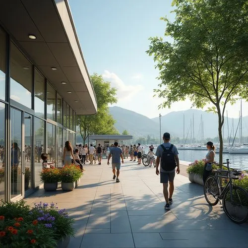 harborfront,bayfront,the waterfront,renderings,harborwalk,waterfront,shorefront,thalwil,greifensee,lugano,luino,kitsilano,rapperswil,harborside,horgen,sausalito,old city marina,waterfronts,inlet place,montreux,Photography,General,Realistic