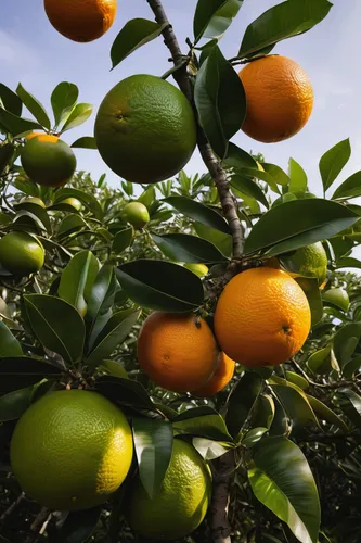 Craft a poem about the journey of Asian green oranges from the tree to the consumer's hands, emphasizing their connection to nature.,green oranges,asian green oranges,calamondin,limonana,kumquats,citr