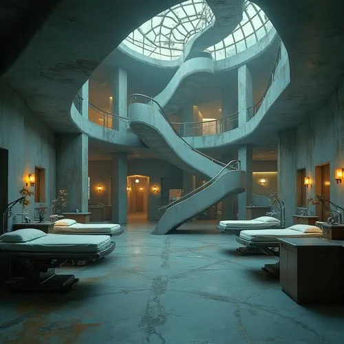 alchemax,sanctum,deakins,cochere,sanatorium,terminals,lair,futuristic architecture,futuristic art museum,rooms,sickbay,3d render,sanatoriums,argost,mockingjay,lexcorp,streamwood,aureole,lobby,quantic,Photography,General,Realistic