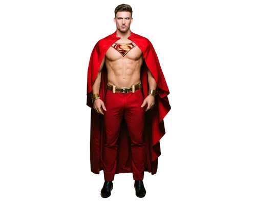 red super hero,red cape,halloween costume,celebration cape,super man,man in red dress,super hero,red tunic,caped,costume,superhero,male model,flasher,halloween costumes,png transparent,matador,costume design,male ballet dancer,the roman centurion,superman,Conceptual Art,Oil color,Oil Color 14