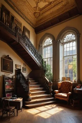 wroxton,entrance hall,ingestre,easthampstead,foyer,highclere castle,stonyhurst,dandelion hall,peterhouse,sitting room,heale,harlaxton,towneley,reading room,montacute,bramshill,nostell,broomhall,tyntesfield,elizabethan manor house,Illustration,Retro,Retro 10