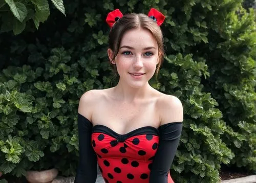 minnie mouse,minnie,cruella,polka,red bow,red hot polka,queen of hearts,lady bug,cruella de ville,ladybug,disney character,mollberry,halloween2019,halloween 2019,polka dot,red-hot polka,disney rose,polka dot dress,podjavorník,evil fairy,Photography,General,Realistic