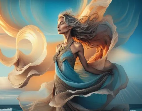 beautiful nude female 35 45 from brazil infront of the sea wave,woman flying through the air with wings over her body,fire angel,flame spirit,fire dancer,pheonix,sirene,soulfire