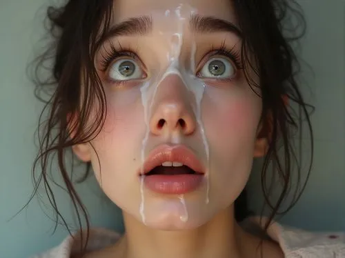 milk splash,water dripping,splash photography,drops of milk,photorealist,hyperrealism,lasik,the girl's face,ectoplasm,photoshoot with water,bubble blower,hygiene,facial,girl making selfie,eyewash,membranacea,woman's face,hyaluronic,olfaction,woman face,Photography,General,Realistic