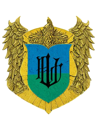 Golden Hogwarts crest, shield with four quadrants, Gryffindor red lion, Slytherin green serpent, Ravenclaw blue eagle, Hufflepuff yellow badger, bold font, circular shape, intricate details, metallic 