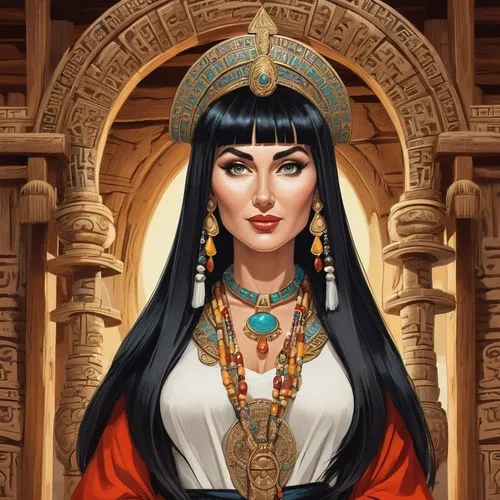 cleopatra,ancient egyptian girl,priestess,artemisia,fantasy portrait,ancient egyptian,ancient egypt,arabian,egyptian,oriental princess,game illustration,orientalism,pyrrhula,fantasy art,jaya,kosmea,pharaonic,eurasian,khenti,world digital painting,Illustration,Abstract Fantasy,Abstract Fantasy 23