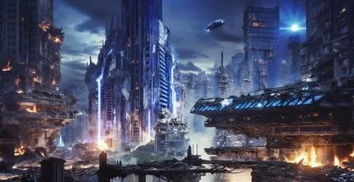 cybercity,destroyed city,jablonsky,arcology,coruscant,metropolis,fantasy city,futuristic landscape,dystopian,megalopolis,black city,imperialis,cybertron,coldharbour,valerian,ironopolis,cybertown,areopolis,cyberworld,kaidan,Photography,General,Realistic