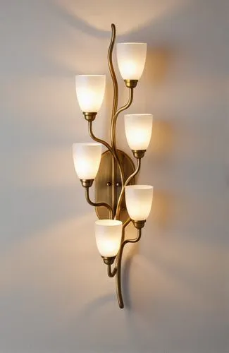 wall sconce 
with textures white glass
finish in antique brass
with candelabra bulb
with back plate same as on picture
,the wall lamp with five white glass shades,wall lamp,ensconce,wall light,sconce,