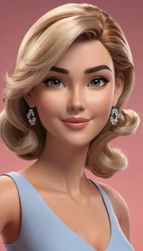 elsa,barbie,derivable,princess' earring,delaurentis,doll's facial features,Unique,3D,3D Character