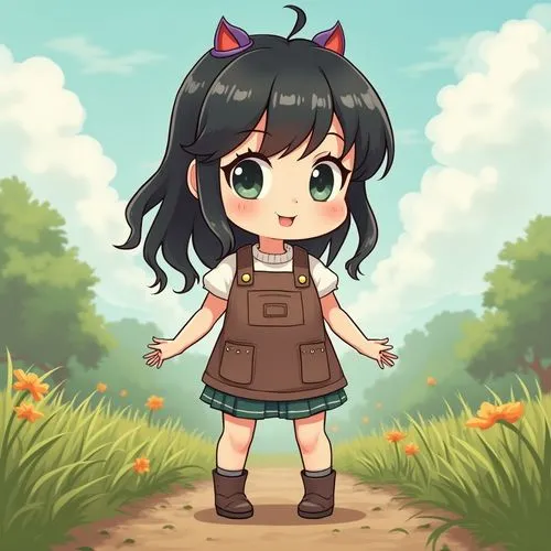 kaban,himawari,runako,chibi girl,higonoumi,momiji