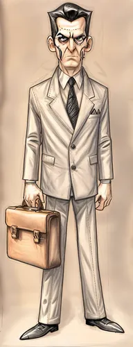 white-collar worker,businessman,briefcase,cartoon doctor,sales man,caricature,administrator,businessperson,accountant,banker,business man,business angel,financial advisor,business bag,angry man,spy,caricaturist,attorney,bookkeeper,african businessman