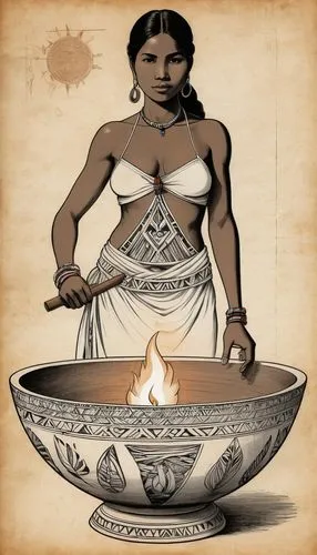 cooking pot,indian woman,zoroastrian novruz,tamil culture,tandoor,warrior woman,maharashtrian cuisine,aborigine,pongal,indian cuisine,sri lankan cuisine,indian art,polynesian girl,indian,ayurveda,fire bowl,east indian pattern,indian culture,shamanism,javanese,Unique,Design,Blueprint