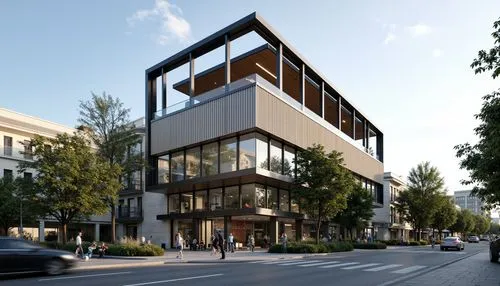 arkitekter,appartment building,europan,multistoreyed,modern building,wooden facade,office building,kerava,gronkjaer,revit,plattenbau,glass facade,architektur,bankverein,architekten,apartment building,newbuilding,new building,3d rendering,modern office