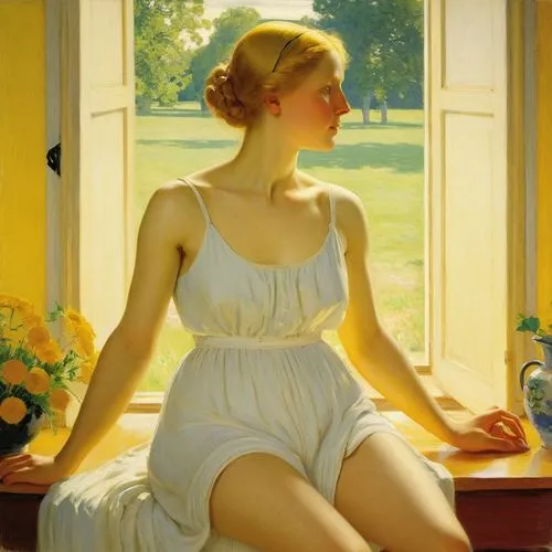 hildebrandt,schorpen,whitmore,hopper,mortenson,woman sitting,currin,bezanson,haynsworth,swynnerton,orpen,girl with bread-and-butter,heatherley,colsaerts,daines,weisner,champney,young woman,perugini,whitcomb,Art,Classical Oil Painting,Classical Oil Painting 20