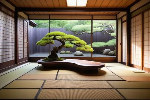 japanese-style room,ryokan,japanese zen garden,zen garden,ryokans,japanese garden ornament,tatami,dojo,tea ceremony,onsen,chanoyu,teahouse,japanese style,shoin,zen stones,japanese art,japanese shrine,japon,japanese patterns,hideyoshi,Illustration,Abstract Fantasy,Abstract Fantasy 20