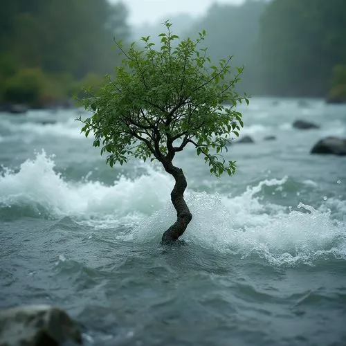 isolated tree,lone tree,green trees with water,holy river,aaaa,drina