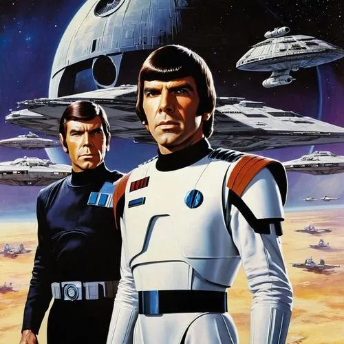 roddenberry,spock,nimoy,sarek,mcquarrie,uncredited,sealab,voyagers,lovejoy,thrawn,starlog,deathstars,vulcans,trancers,robotech,illogical,sci fiction illustration,tarkin,star ship,starfleet,Conceptual Art,Sci-Fi,Sci-Fi 20