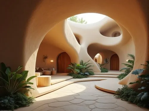 superadobe,arches,archways,masdar,arcosanti,narthex,corian,cochere,courtyards,goetheanum,soumaya museum,mahdavi,three centered arch,inside courtyard,courtyard,pedrera,seidler,guastavino,3d rendering,utzon,Photography,General,Realistic