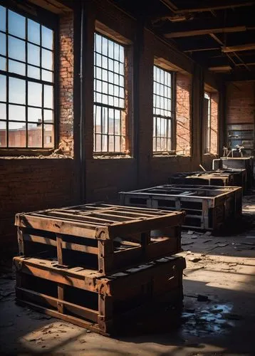 abandoned factory,humberstone,empty factory,brickyards,warehouses,brickworks,warehouse,old factory,assay office in bannack,tannery,workbenches,old factory building,cooperage,packinghouse,freight depot,bannack assay office,industrial landscape,old windows,warehousing,pallets,Photography,Documentary Photography,Documentary Photography 13