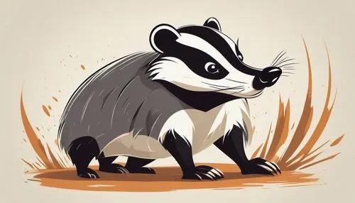 striped skunk,badger,north american raccoon,raccoon,mustelid,mustelidae,ring-tailed,raccoon dog,black-footed ferret,skunk,raccoons,mammal,growth icon,rocket raccoon,virginia opossum,vector illustration,common opossum,anthropomorphized animals,polecat,coatimundi