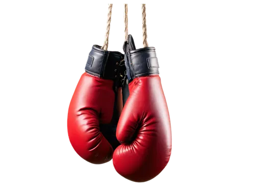 boxing gloves, worn, brown leather, lace-up closure, padding on knuckles, thumb hole, sweaty, hanging from rope, dramatic spotlight, shallow depth of field, dark background, 3/4 composition, low-angle