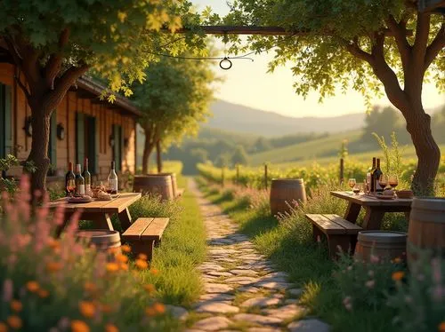 vineyard,vineyards,napa valley,napa,tuscan,wine country,summer evening,provence,idyllic,winery,wine region,summer cottage,vineyard road,countryside,home landscape,wine-growing area,sonoma,wine tavern,pathway,tuscany,Photography,General,Realistic