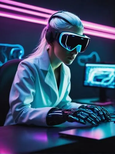 cyber glasses,vr,girl at the computer,cyberpunk,cyber,futuristic,neon human resources,vr headset,uv,women in technology,virtual reality,elektroniki,virtual,lab,digital technology,computer freak,virtual world,cyberspace,3d,man with a computer,Illustration,Children,Children 06