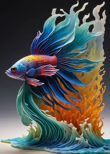 siamese fighting fish,fighting fish,mandarin fish,ornamental fish,beautiful fish,betta fish,Conceptual Art,Daily,Daily 01