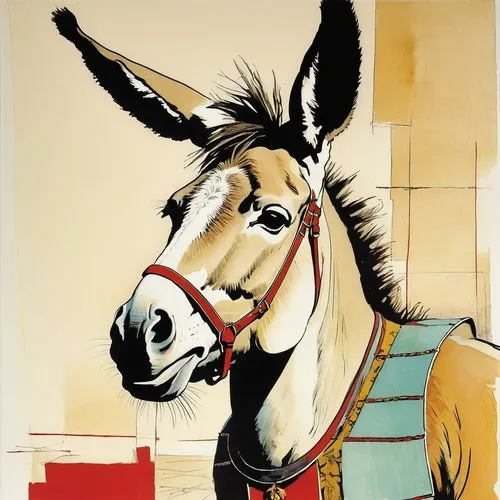 thelwell,donkey of the cotentin,uderzo,painted horse,platero,lipizzan,racehorse,portrait animal horse,equine,electric donkey,donkey,half donkey,cavallo,arabians,noseband,dobbin,bridle,mudlark,horseplayer,caballus,Illustration,Paper based,Paper Based 12