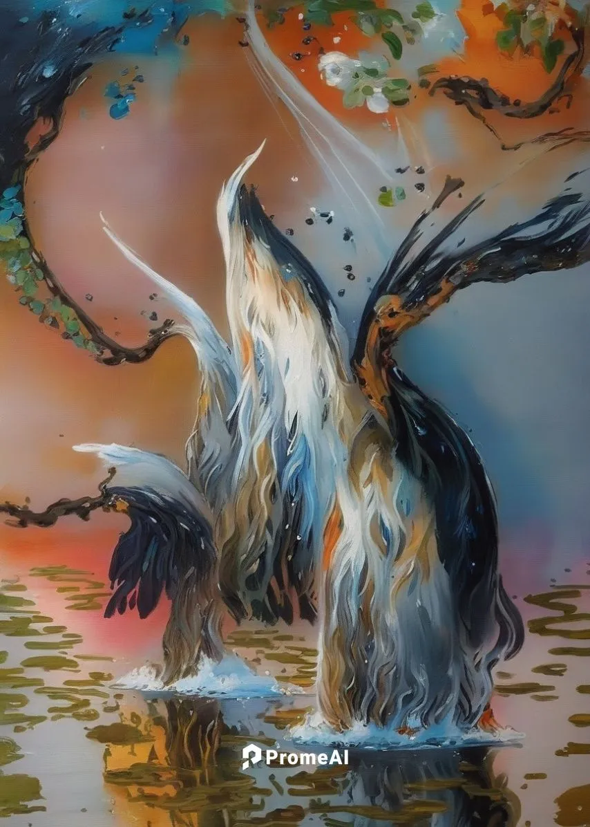 watercolor tree,weeping willow,magic tree,painted tree,river juniper,tree and roots,flourishing tree,koi pond,burning tree trunk,dryad,dragon tree,dalmatian pelican,water bird,water creature,the roots