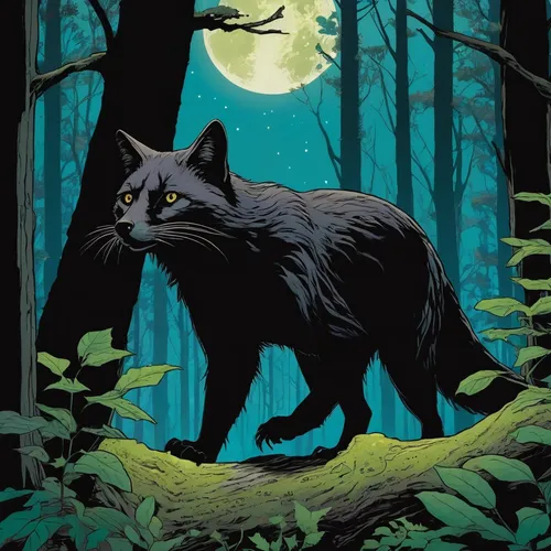 black cat,werewolf,hollyleaf cherry,werewolves,forest animal,wolfman,howling wolf,feral cat,black shepherd,halloween black cat,north american raccoon,feral,wild cat,schipperke,canis panther,constellation wolf,forest animals,woodland animals,felidae,gray cat,Illustration,Vector,Vector 04