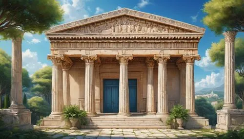 greek temple,artemis temple,roman temple,temple of diana,panagora,celsus library,house with caryatids,tempio,celsus,the ancient world,metapontum,caesarion,egyptian temple,pyrrho,pillars,delphi,three pillars,halicarnassus,ephesus,temple of hercules,Conceptual Art,Daily,Daily 32